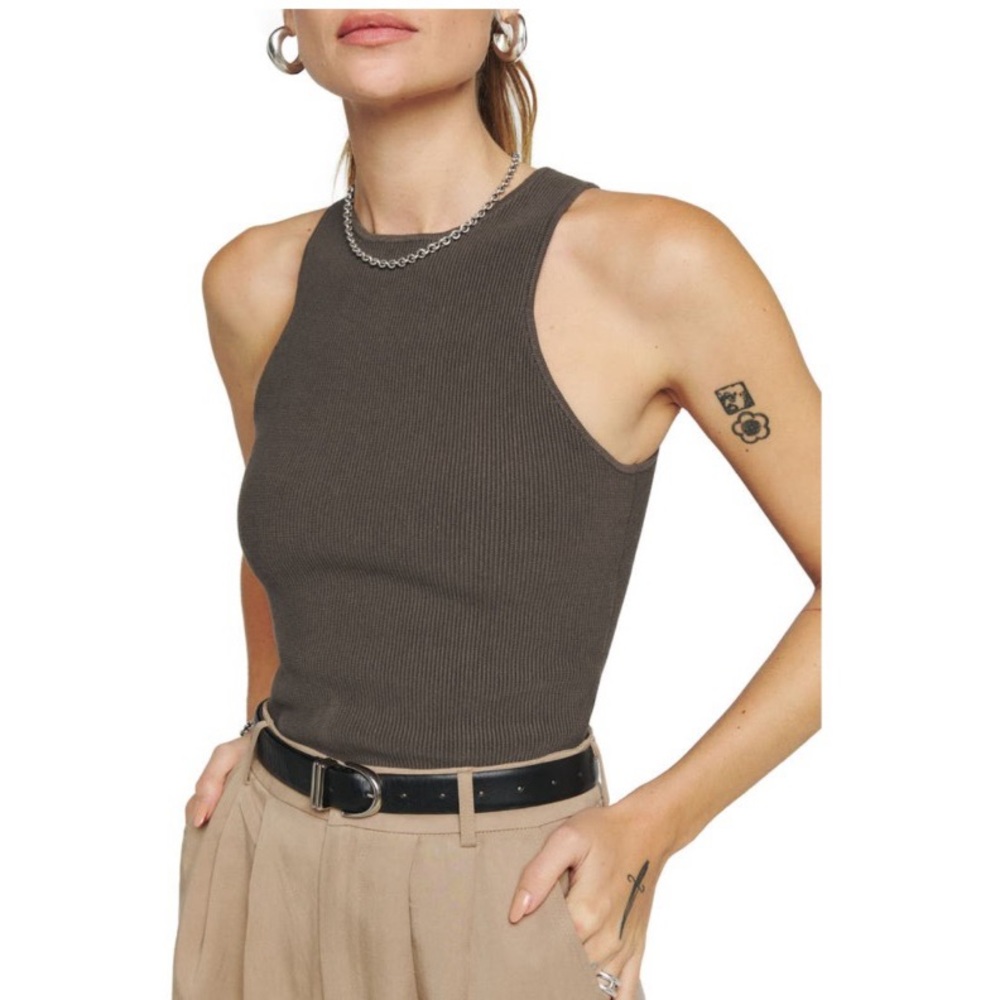 NWT Reformation Hudson Rib Tank Sweater